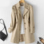 Women's single breasted trench coat in khaki