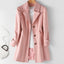 Women's single breasted trench coat in pink