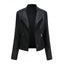 Women's sleek faux leather biker jacket in black