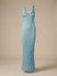 Women's Sleeveless Sequin Maxi Dress with Scoop Neck