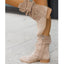 Gathered shaft detail of the mid calf boots