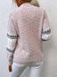 Women's Snowflake Mock Neck Sweater with Relaxed Fit