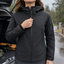 Women's softshell fleece lined hooded jacket in black