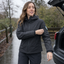 Softshell jacket worn outdoors