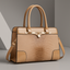 Women's Structured Croc-Effect Faux Leather Handbag in brown