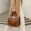 Women's Structured Croc-Effect Faux Leather Handbag