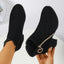 Black suede ankle boots shown as a pair