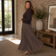 Women's Sweater Top Pleated Maxi Dress