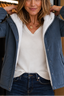 Women's thick padded hooded puffer jacket in khaki