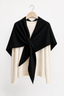 Women's Tie-Front Convertible Knit Shawl Wrap Scarf in black