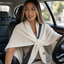 Women's Tie-Front Convertible Knit Shawl Wrap Scarf