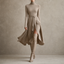 Women's Turtleneck Knit Midi Dress with Wrap Slit Skirt