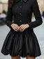 Women's Tweed and Satin Bubble Hem Dress