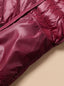 Detail of the quilted channels on the ultralight puffer coat