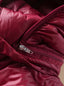 Detail of the zip on the ultralight puffer coat