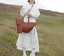Women's Vegan Leather Shoulder Bag with Magnetic Closure