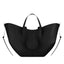 Women's Vegan Leather Shoulder Bag with Magnetic Closure in black