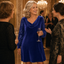 Women's Velvet Cowl Neck Dress with Sequin Sleeves