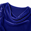 Women's Velvet Cowl Neck Dress with Sequin Sleeves