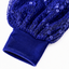 Women's Velvet Cowl Neck Dress with Sequin Sleeves