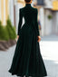 Women's Velvet Long Sleeve Maxi Gown