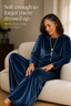 Women's Velvet-Look Wide-Leg Two-Piece Lounge Set with Pockets