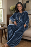 Women's Velvet-Look Wide-Leg Two-Piece Lounge Set with Pockets