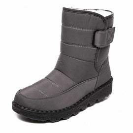 Women's water resistant fur lined snow boots in grey