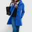 Women's wool blend peacoat in blue