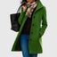 Women's wool blend peacoat in dark green
