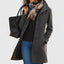 Women's wool blend peacoat in grey