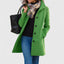 Women's wool blend peacoat in green