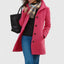 Women's wool blend peacoat in pink