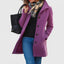 Women's wool blend peacoat in purple
