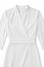 Women's Wrap Front Stretch Satin Midi Dress