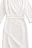 Women's Wrap Front Stretch Satin Midi Dress