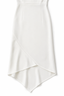 Women's Wrap Front Stretch Satin Midi Dress